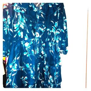 MAKE A OFFER ROYAL BLUE FLORAL DRESS